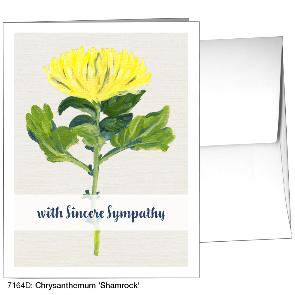 Chrysanthemum 'Shamrock', Greeting Card (7164D)