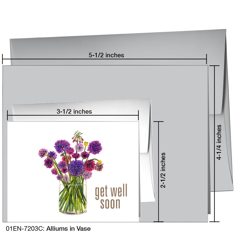 Alliums In Vase, Greeting Card (7203C)