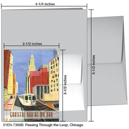 Passing Through The Loop, Chicago, Greeting Card (7368B)
