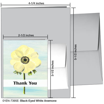 Black-Eyed White Anemone, Greeting Card (7395E)