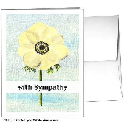 Black-Eyed White Anemone, Greeting Card (7395F)