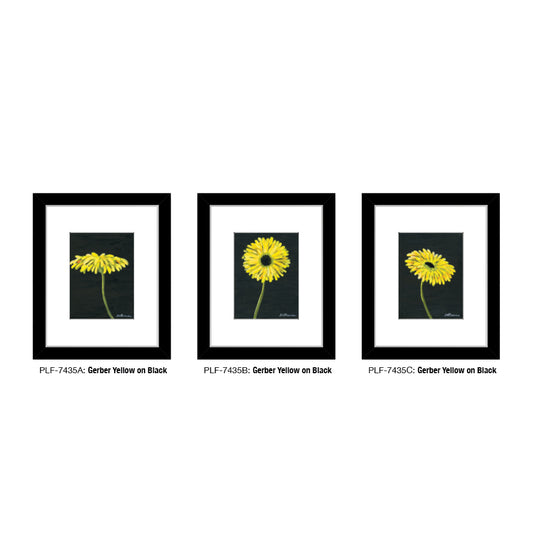 Gerber Yellow on Black, Print TRIO (#7435)