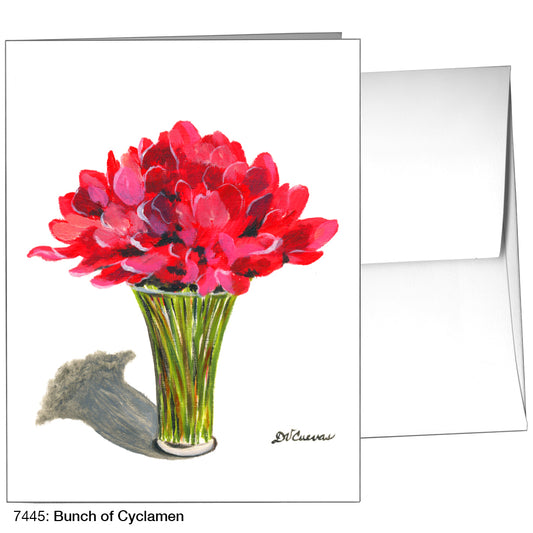 Bunch Of Cyclamen, Greeting Card (7445)