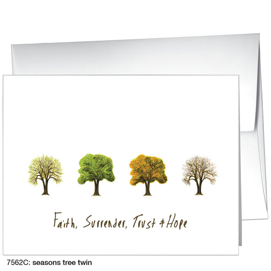 Seasons Tree Twin, Greeting Card (7562C)