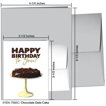 Chocolate Date Cake, Greeting Card (7582C)