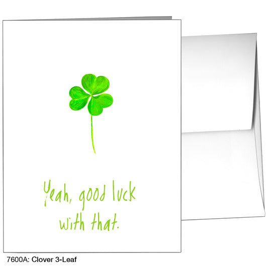 Clover 3-Leaf, Greeting Card (7600A)