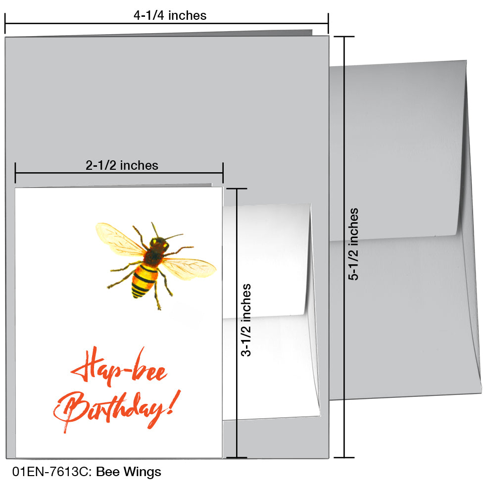 Bee Wings, Greeting Card (7613C)