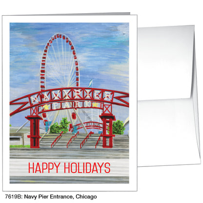 Navy Pier Entrance, Chicago, Greeting Card (7619B)
