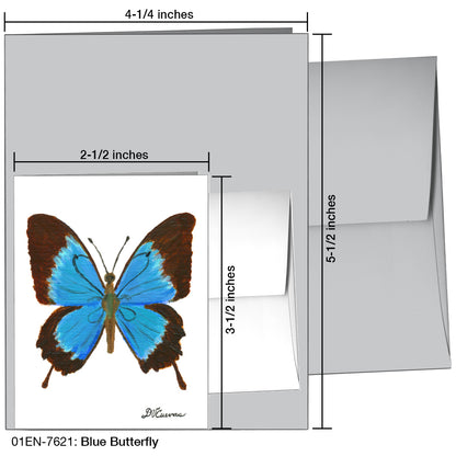 Blue Butterfly, Greeting Card (7621)