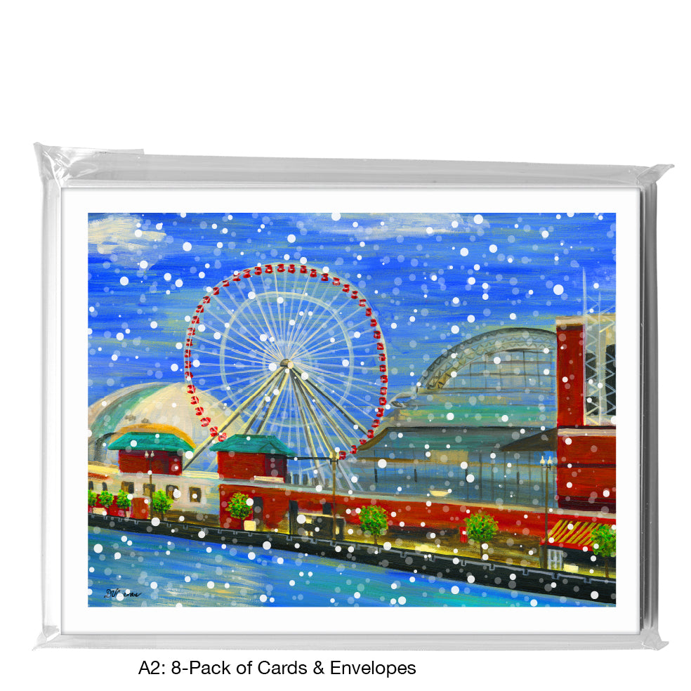 Ferris Wheel, Chicago, Greeting Card (7637A)