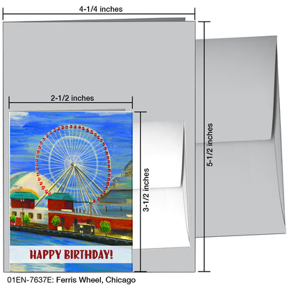 Ferris Wheel, Chicago, Greeting Card (7637E)