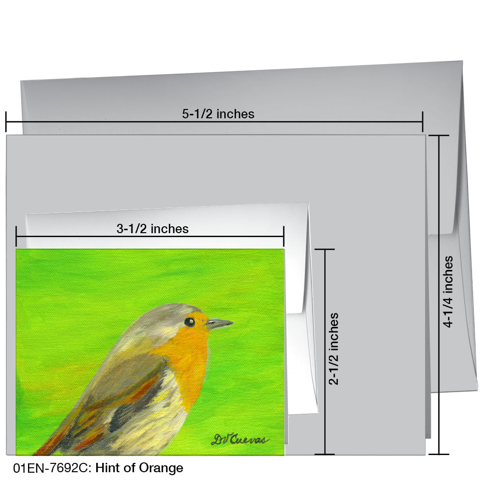 Hint Of Orange, Greeting Card (7692C)