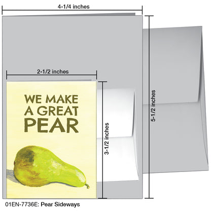 Pear Sideways, Greeting Card (7736E)