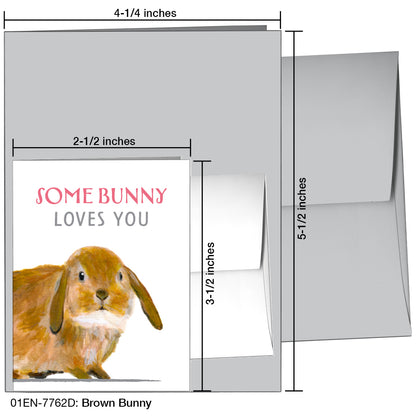 Brown Bunny, Greeting Card (7762D)