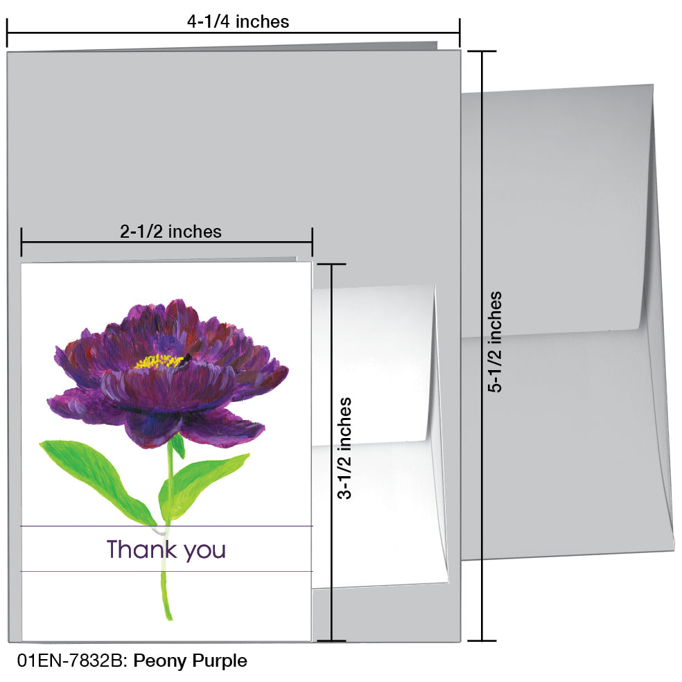 Peony Purple, Greeting Card (7832B)