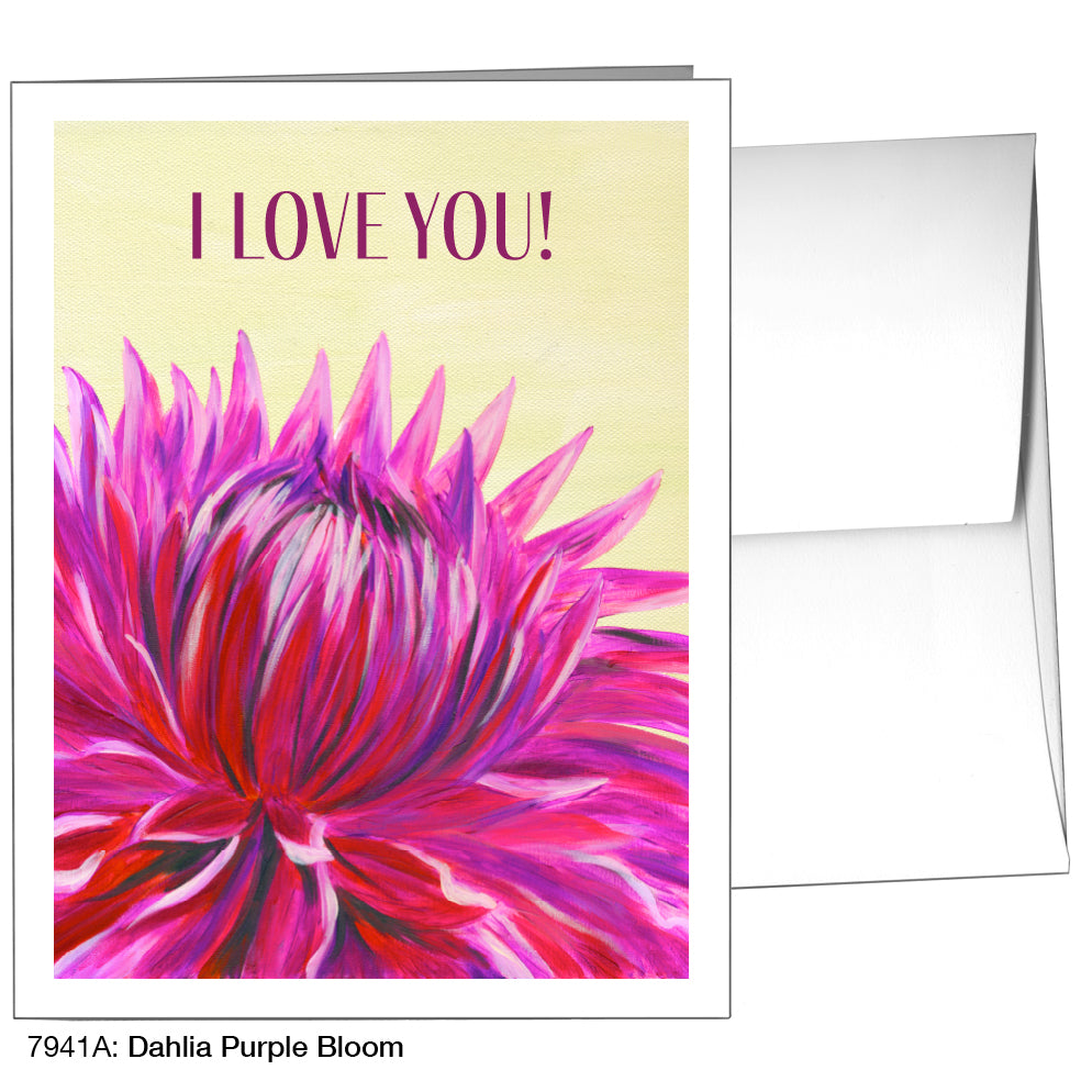 Dahlia Purple Bloom, Greeting Card (7941A)
