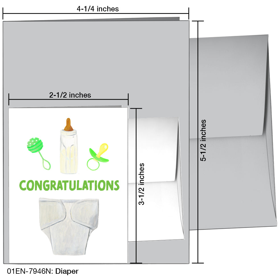 Diaper, Greeting Card (7946N)