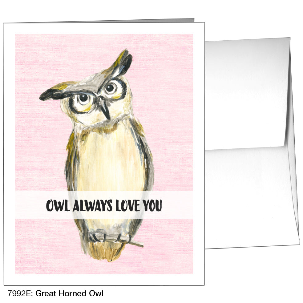 Great Horned Owl, Greeting Card (7992E)