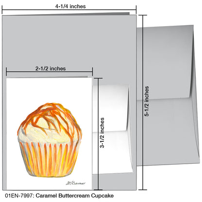 Caramel Buttercream Cupcake, Greeting Card (7997)