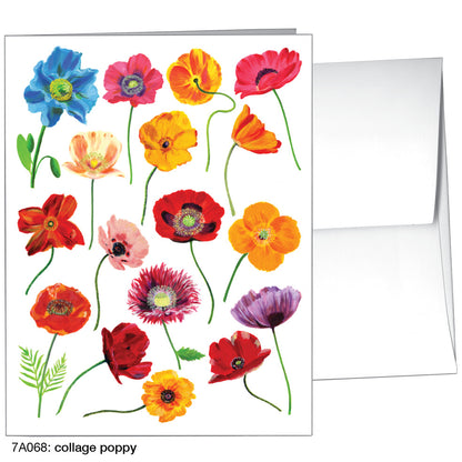 Collage Poppy, Greeting Card (8280)