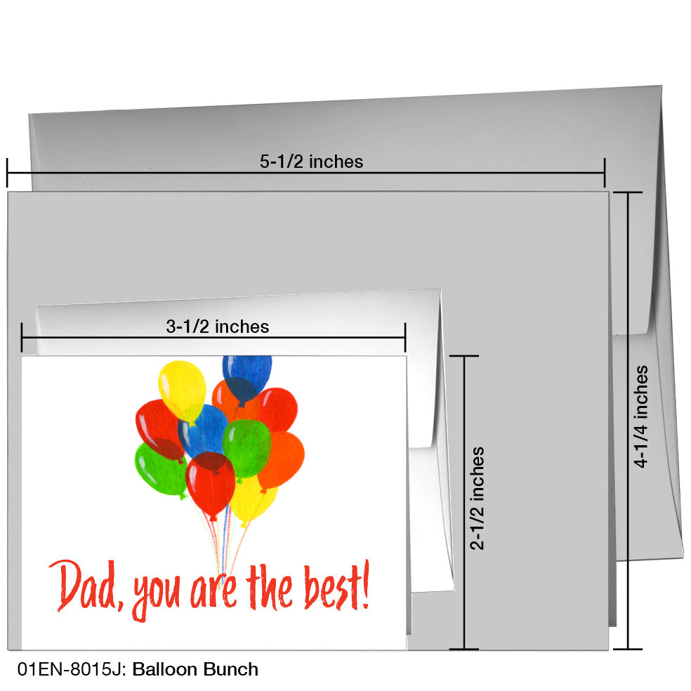 Balloon Bunch, Greeting Card (8015J)