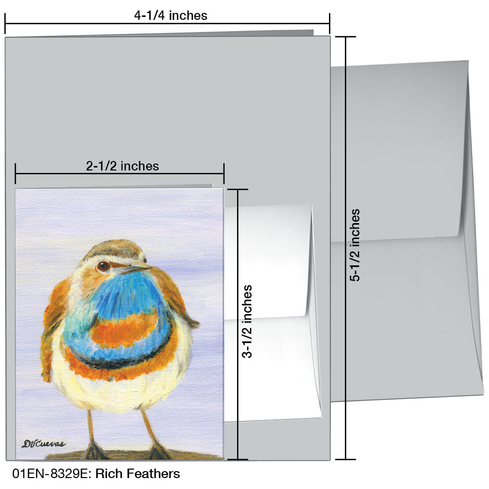Rich Feathers, Greeting Card (8329E)