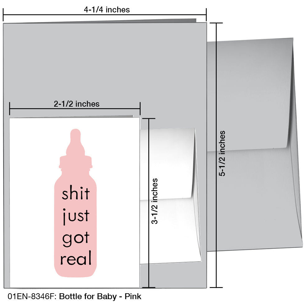 Bottle For Baby, Greeting Card (8346F)