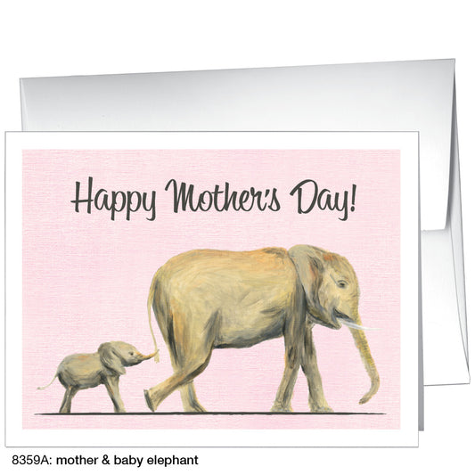 Mother & Baby Elephant, Greeting Card (8359A)