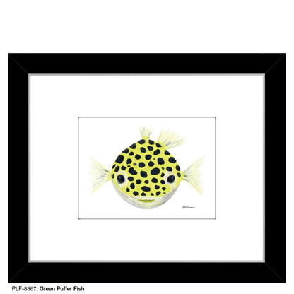 Green Puffer Fish, Print (#8367)