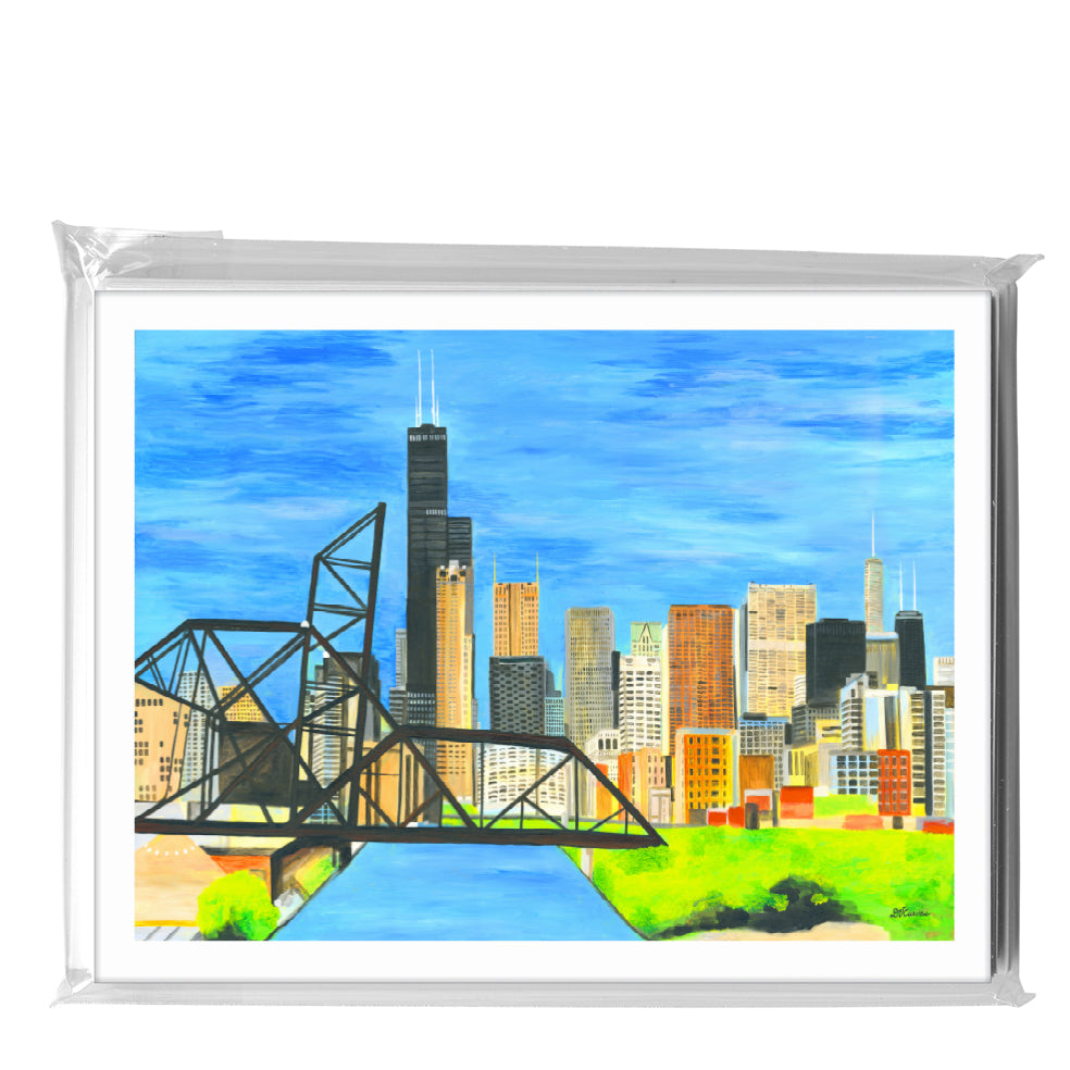 Bridge, Chicago, Greeting Card (8382)