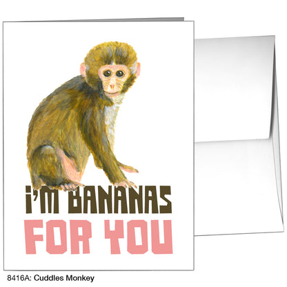 Cuddles Monkey, Greeting Card (8416A)