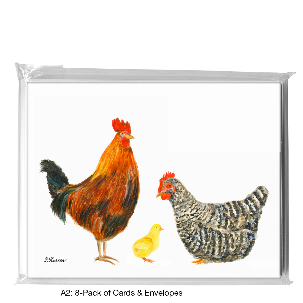 Family Of Three, Greeting Card (8487)