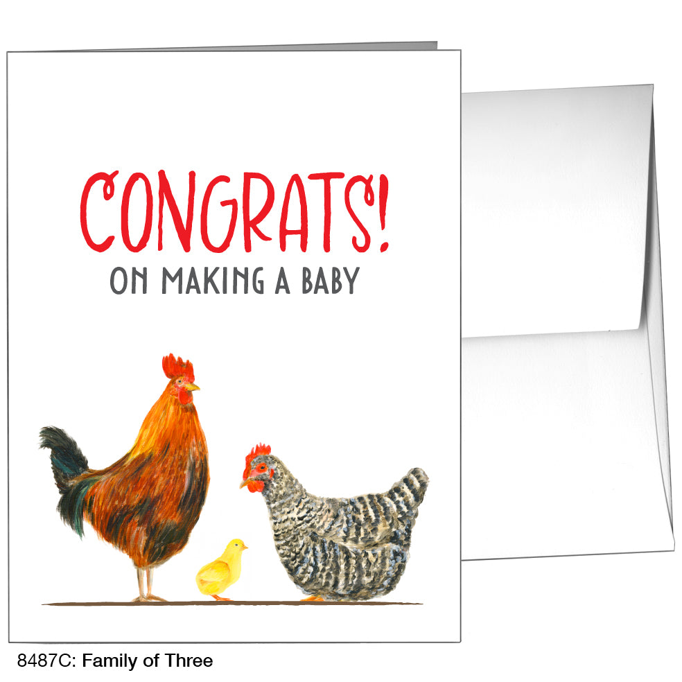 Family Of Three, Greeting Card (8487C)
