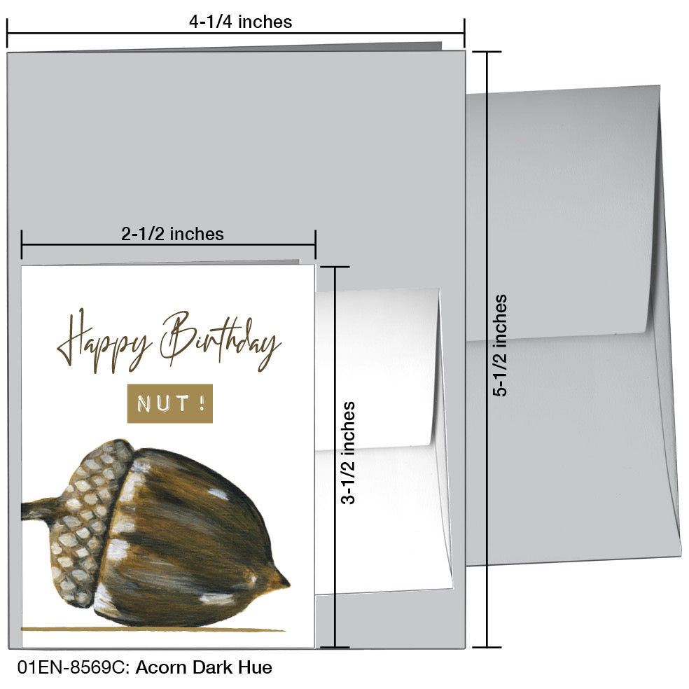 Acorn Dark Hue, Greeting Card (8569C)
