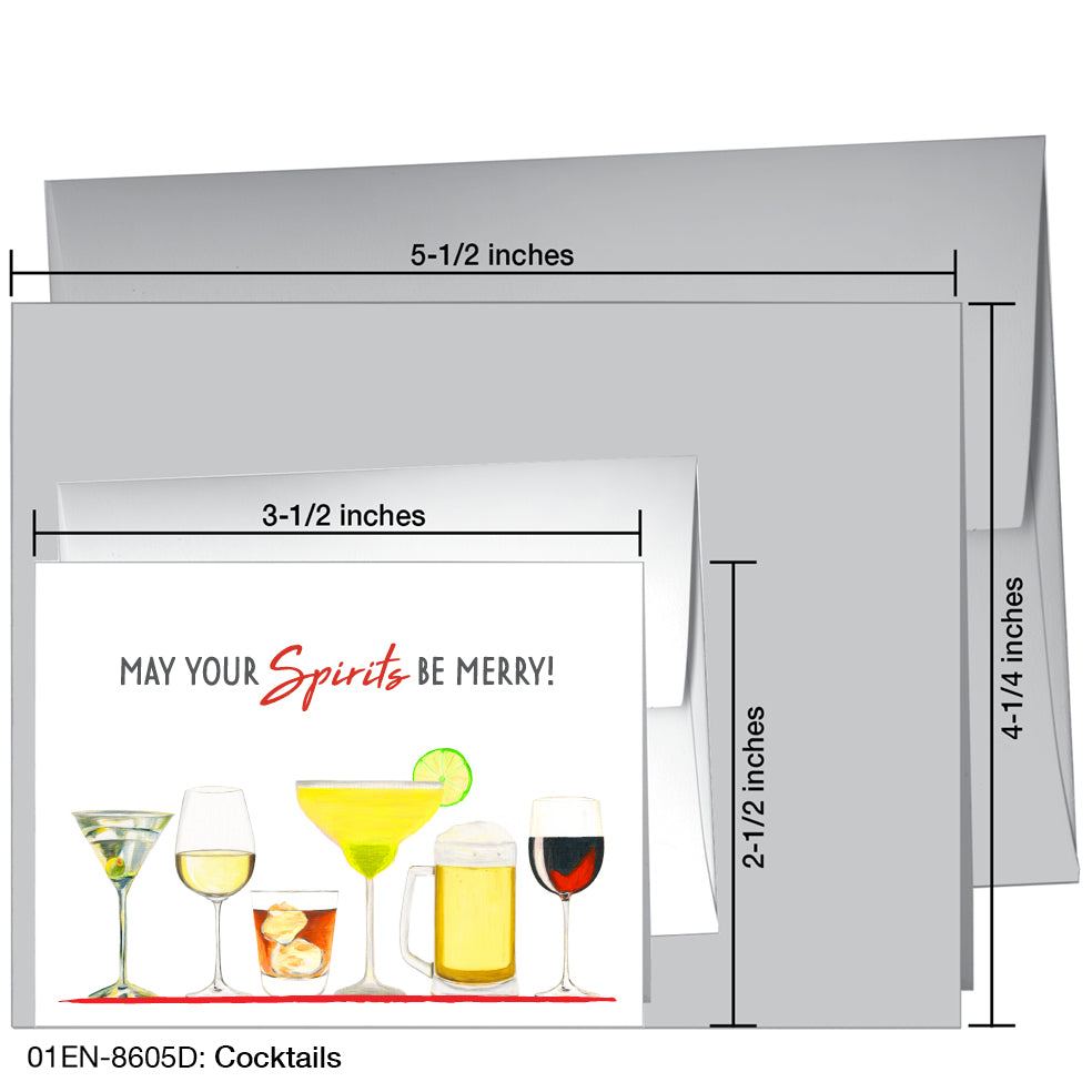 Cocktails, Greeting Card (8605D)