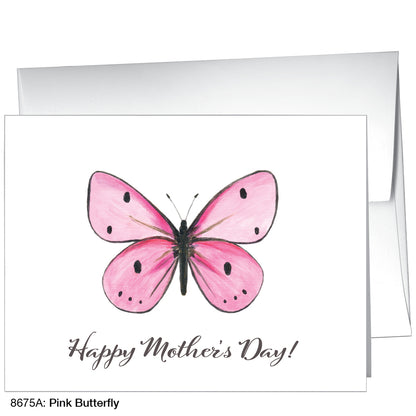 Pink Butterfly, Greeting Card (8675A)
