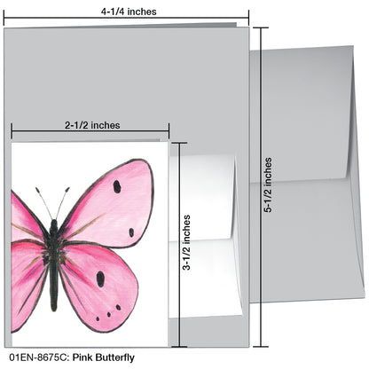 Pink Butterfly, Greeting Card (8675C)