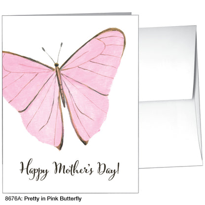 Pretty in Pink Butterfly, Greeting Card (8676A)