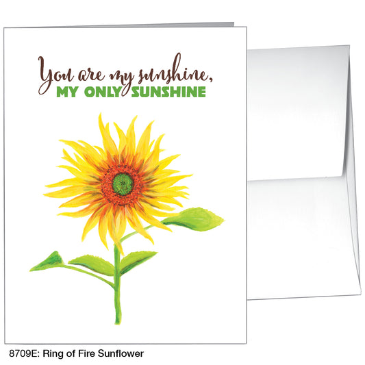 Ring of Fire Sunflower, Greeting Card (8709F)