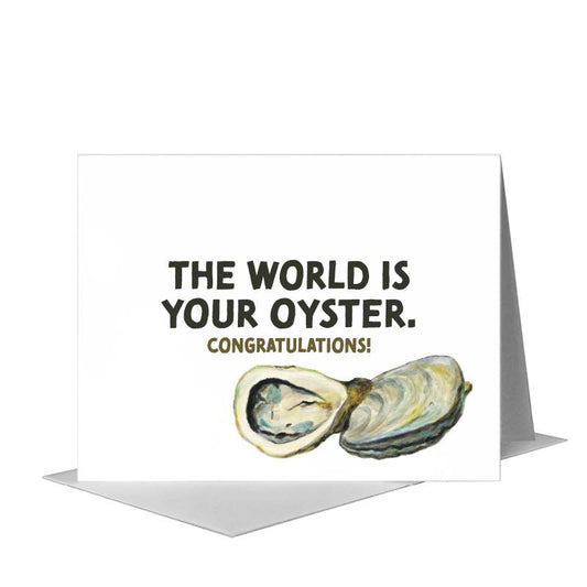 Oysters, Greeting Card (#8448F) A2 Card Front, www.printedcanvas.com
