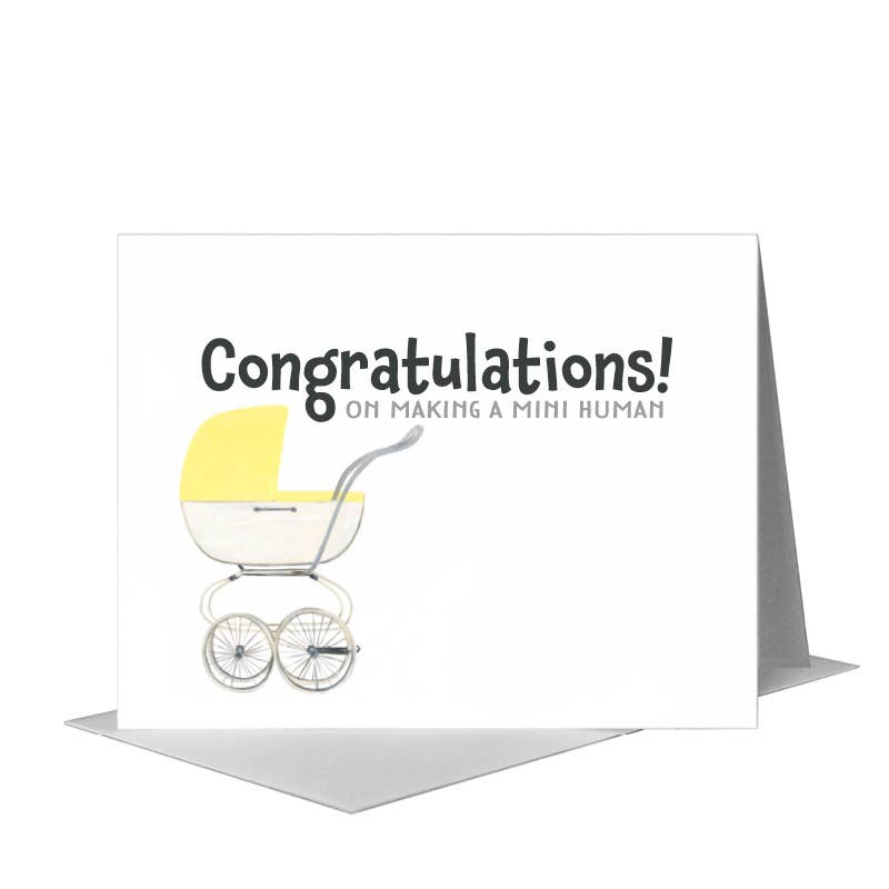 Stroller, Greeting Card (#8431AA), A2 Card Front, www.printedcanvas.com