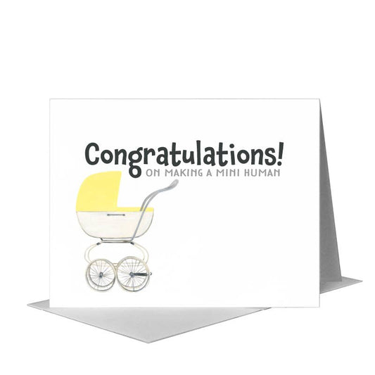 Stroller, Greeting Card (#8431AA) A2 Card Front, www.printedcanvas.com