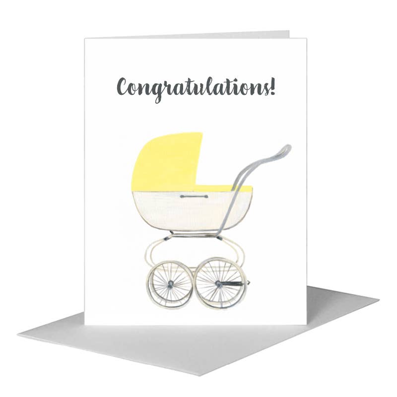Stroller, Greeting Card (#8431A), A2 Card Front, www.printedcanvas.com