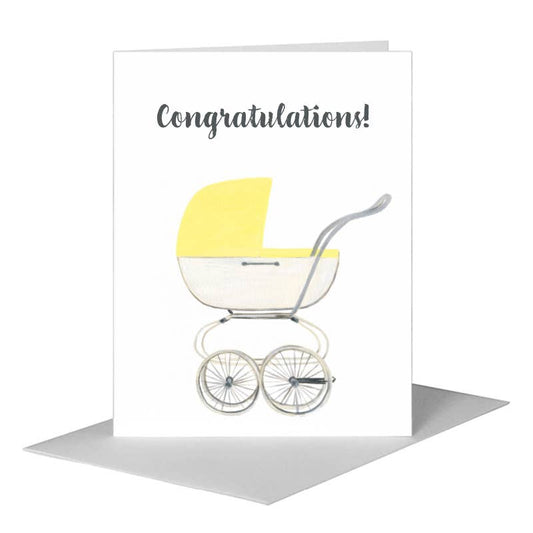 Stroller, Greeting Card (#8431A) A2 Card Front, www.printedcanvas.com