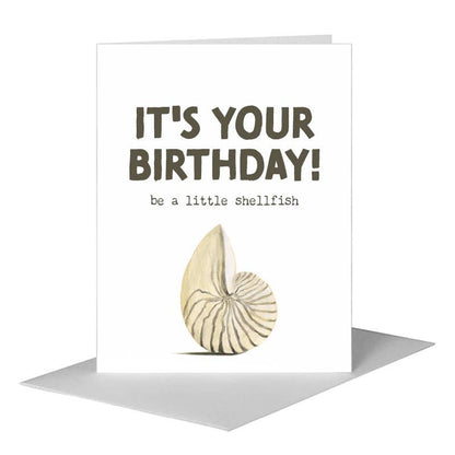 Upright Sea Shell, Greeting Card (#8258C), A2 Card Front, www.printedcanvas.com