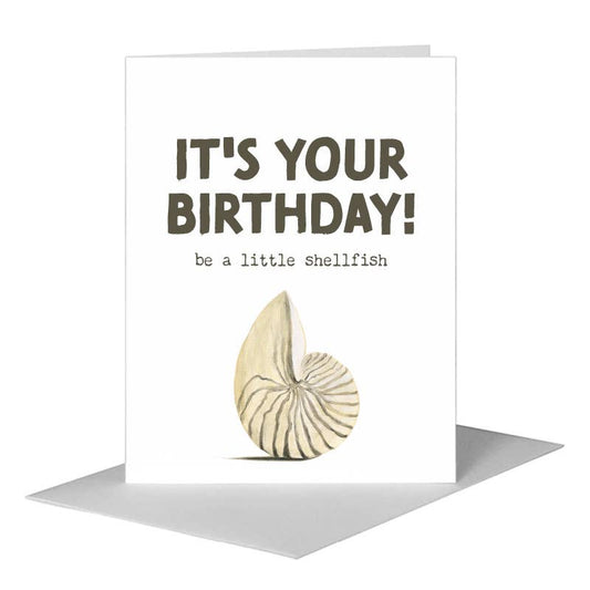 Upright Sea Shell, Greeting Card (#8258C) A2 Card Front, www.printedcanvas.com