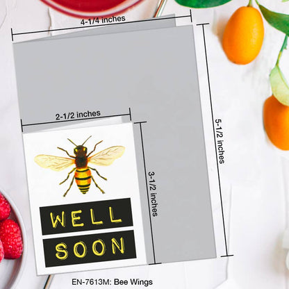 Bee Wings, Greeting Card (7613M), Enclosure, www.printedcanvas.com