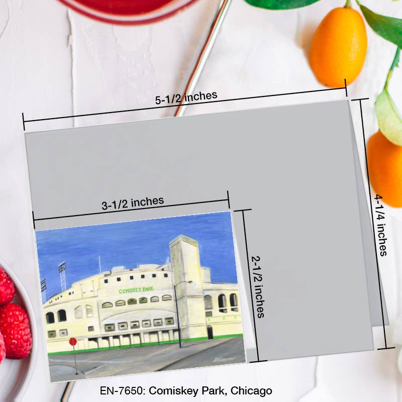 Comiskey Park, Chicago, Greeting Card (7650A), Enclosure Card, www.printedcanvas.com