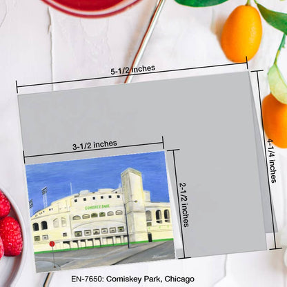Comiskey Park, Chicago, Greeting Card (7650A), Enclosure Card, www.printedcanvas.com