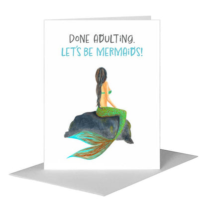 Mermaid, Greeting Card (#8019A) A2 Card Front, www.printedcanvas.com